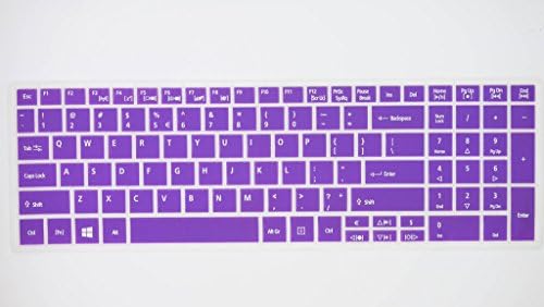 HYAIT 1Pcs Colorful Silicone Keyboard Protector Skin Cover forACER Aspire E1-531G , E1-571G,P253,NE-522 SEMI-PURPLE