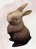 炭天 信楽焼 粉引うさぎ (大)
