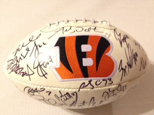 2011-2012 CINCINNATI BENGALS ANDY DALTON Team Signed Logo Football COA