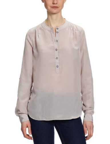 TOM TAILOR Denim Damen Bluse, 20172520071/fashion henley blouse, Gr. 38 (M), Grau (2577) Preisvergleich