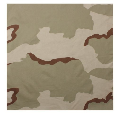 Rothco Bandana, Tri-Color Desert Camouflage, 27'' x 27''