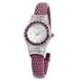 eWatchFactory Women's 0701BG0002 February Imitation Birthstone Amethyst Bangle Watch