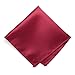 TieMart Crimson Red Solid Color Pocket Square