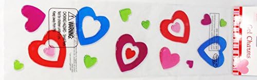 Assorted Color Hearts Gel Window Clings