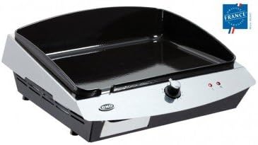 Plancha électrique Elektra-1 foyer radiant 1500 W-Plaque fonte émaillée-Bâti inox-L50 x P47 cm - ENO