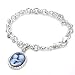 Sterling Silver Rolo Link 'Everlasting Love' Cameo - 2/3