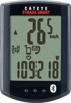 CatEye Strada Smart With Speed and Cadence Wireless Cycling Cat Eye smartphone Bluetooth compatible bicycle bike Computer CC- RD500B: Black