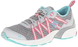 RYKA Women's Hydro Sport Water Shoe Cross-Training Shoe, Silver Cloud/Cool Mist Grey/Winter Blue/Pink, 7 M US