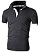 Ohoo Mens Slim Fit Short Sleeve Plain Polo Shirt in Pure Cotton