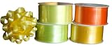 The Gift Wrap Company Bright Colors and High Gloss Ribbon and Bows Set