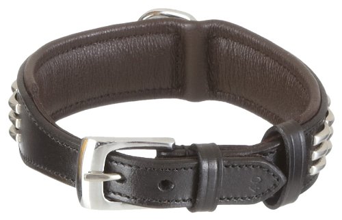 Nobby 78466-99 Leder Halsband \"MALECO\" L: 40 cm, B: 30 mm, schwarz-braun Preisvergleich