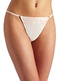 Maidenform Women's Darling Delicates Naturally Glam G-String, Ivory With Shell, One Size