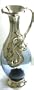 Decorative Bottles, Vases of Mouth Blown Glass and Sterling Silver