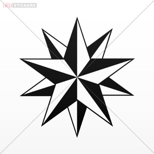 Decal Stickers Vinyl Size: 5 X 4.8 Inches Black