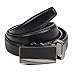 Womens Ratchet Belt, Leather, Automatic Buckle, Adjustable Belt With No Holes by CANDOR AND CLASS (Up to 44 Inch Waist, W722 Black)