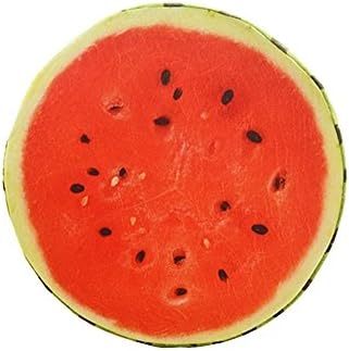 UQueen Creative Round Thicken Office Lovely Cute Computer Chair Fruits Cushion Students' Dormitory Breathable Can Unpick and Wash Bolster Pillow (Watermelon)