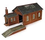 Metcalfe PN112 N Gauge Red Brick Goods Shed - Card Kit