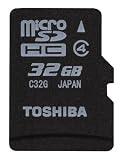 ���� microSDHC 32GB Class4 SD-C32GR7W ���s�A���i Toshiba �N���X�S �C�O���p�b�P�[�W�i