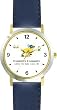 Humpty Dumpty (Chick & Egg) No.3 - from Mother Goose by Artist: Sylvia Long - WATCHBUDDY&reg; DELUXE TWO-TONE THEME WATCH - Arabic Numbers - Blue Leather Strap-Size-Large ( Men's Size or Jumbo Women's Size )