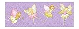 York Wallcoverings Friends Forever JE3547B Fairy Garden Fairies Pre-pasted Wallpaper Border, Purple 