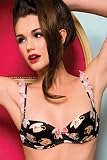 Miss La La Dancing at the Ritz Black Print Padded Bra