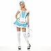 Alice Wonder Place Dress Costume With Dress Headband and Stockings (Women's Adult Medium 8-11)