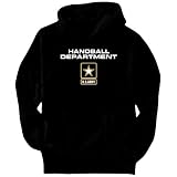 DEPARMENT US ARMY Handball Sports Mens Hoodie (Black, Sizes X-Small - XXX-Large)