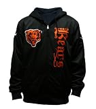 NFL Men's Chicago Bears Heritage Reversible Hooded Sweatshirt (Black/Navy Blue, Small)