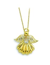 Sterling Silver & Gold-plated Angel of Remembrance 18in Necklace.
