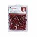 Universal 31301 Colored Push Pins (100 Red Pins per Pack)