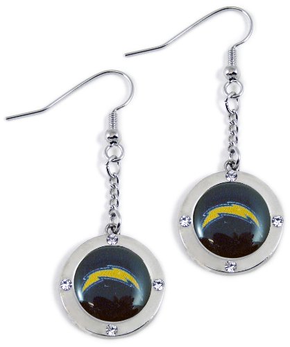 NFL San Diego Chargers Crystal Dangle Earrings