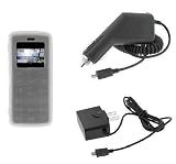 Durable Flexible Soft Clear Silicone Skin Case + Car + Home Travel Charger For Verizon LG VX9100 ENV2 Cell phone