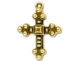 Antique Gold Byzantine Cross Charm