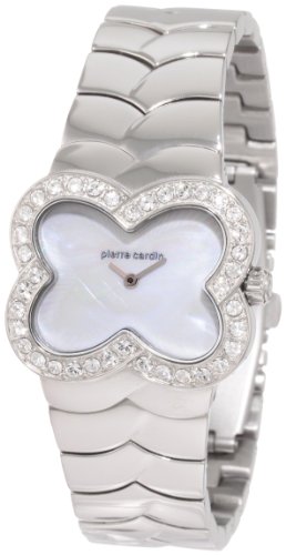 Pierre Cardin Womens PC104352F02 International Diamond Clover-Shaped Watch Pierre Cardin Womens PC104352F02 International Diamond Clover-Shaped Watch