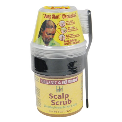 Organic Root Stimulator Scalp Scrub 6 oz. with Cup & Brush