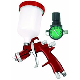 AmPro AR6025 HVLP Gravity Feed Spray Gun with Regulator by AmPro