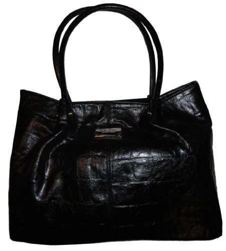 Womens Nine West Purse Hammered Black