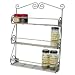 3-Tier Metal Spice Rack - Scroll - Satin Nickel (Satin Nickel) (15.25 H x 12.5 W x 2.75 D)