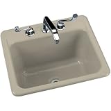 Kohler K-67493-G9 Glen Falls White/Color Single Bowl Kitchen Sink - Sandbar