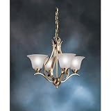 Antique Brass Four Light Chandelier