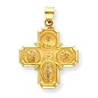 14k Four-Way Medal Pendant