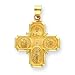 14k Four-Way Medal Pendant