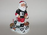 OAKLAND RAIDERS Hand Crafted Team Logo Collectible Christmas SANTA BOBBLE HEAD DOLL