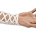Valdler Bridal Lace Rhinestone Fingerless Gloves for Wedding Party Prom White