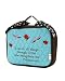 Quilted Philippians Bible Cover with Ladybug Print - Blue/Brown (7.5x10x3)