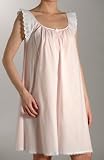 Amanda Rich Short Sleeve with Lace Trim Cotton Gown (106-80)