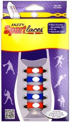 Jazzy Sport Laces - No Tie - 29 Fanwear Colors (Blue/Orange)