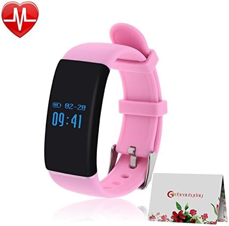 Ebeautyday D21 Fitness Tracker,Touch Screen Accurate Sleeping Monitor Pedometer Smart Band Wireless Activity Wristband (Pink)