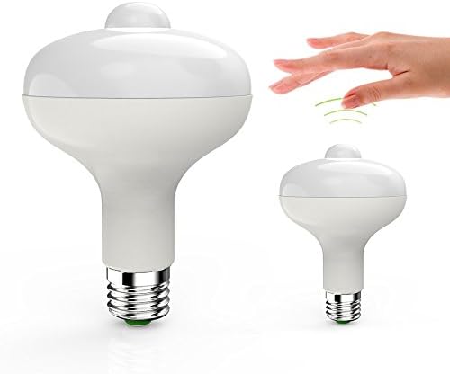 Sentexin E27 12W Motion Sensor LED Light Bulb Infrared Motion Detection Sensor Light PIR Light Energy Saving Light Bulb for Kitchen Porch Hallway Patio Outdoor (White)