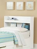 My Space My Place Bookcase Headboard (White) (39.38H x 40W x 7.5D)